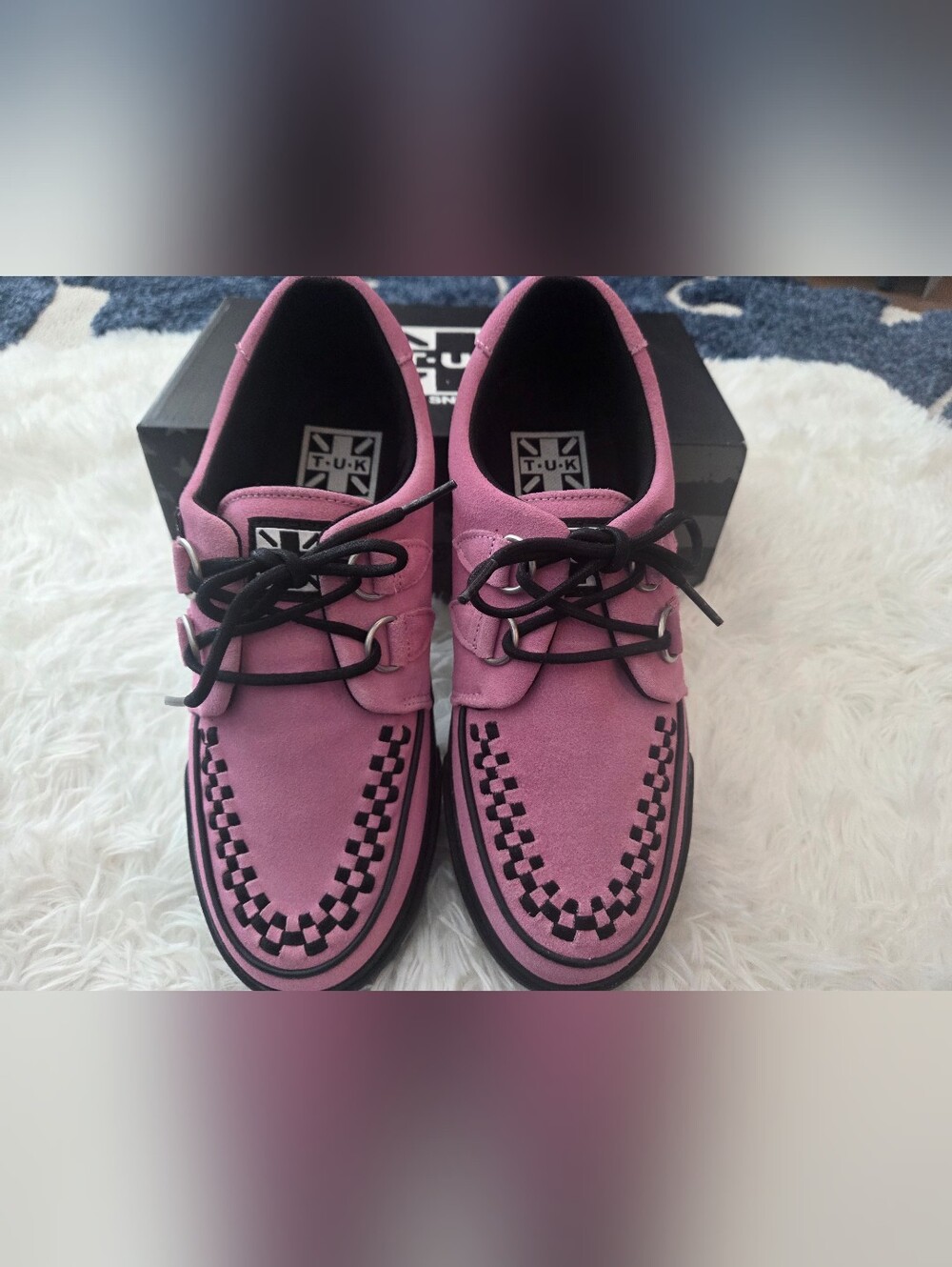 New! T.U.K Pink Suede Creeper Sneakers- Discontinued!